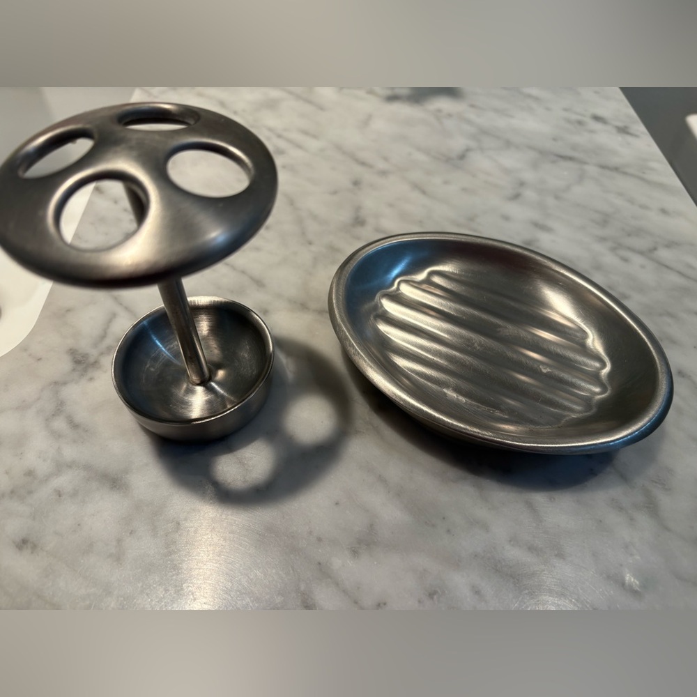 Stainless Steel Soap Dish and Holder Set